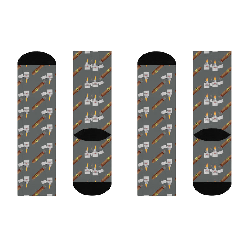 Load image into Gallery viewer, Smokin' Fish® Cushioned Crew Socks | Gray