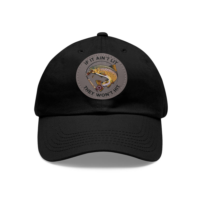Load image into Gallery viewer, Smokin' Brown Trout & Mouse Leather Patch Cap