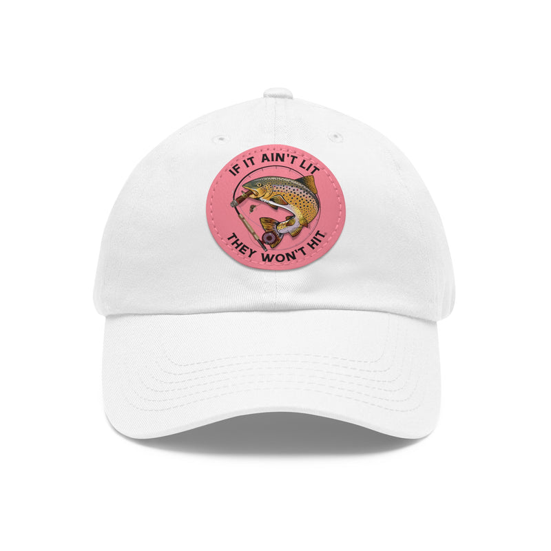 Load image into Gallery viewer, Smokin' Brown Trout & Mouse Leather Patch Cap