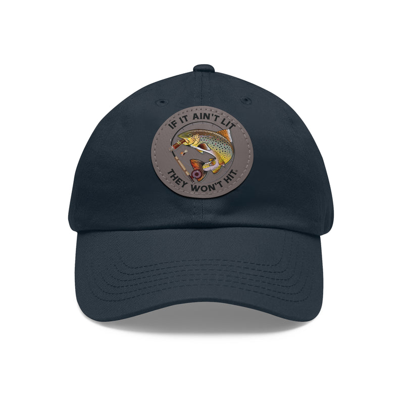 Load image into Gallery viewer, Smokin' Brown Trout Cap with Leather Patch