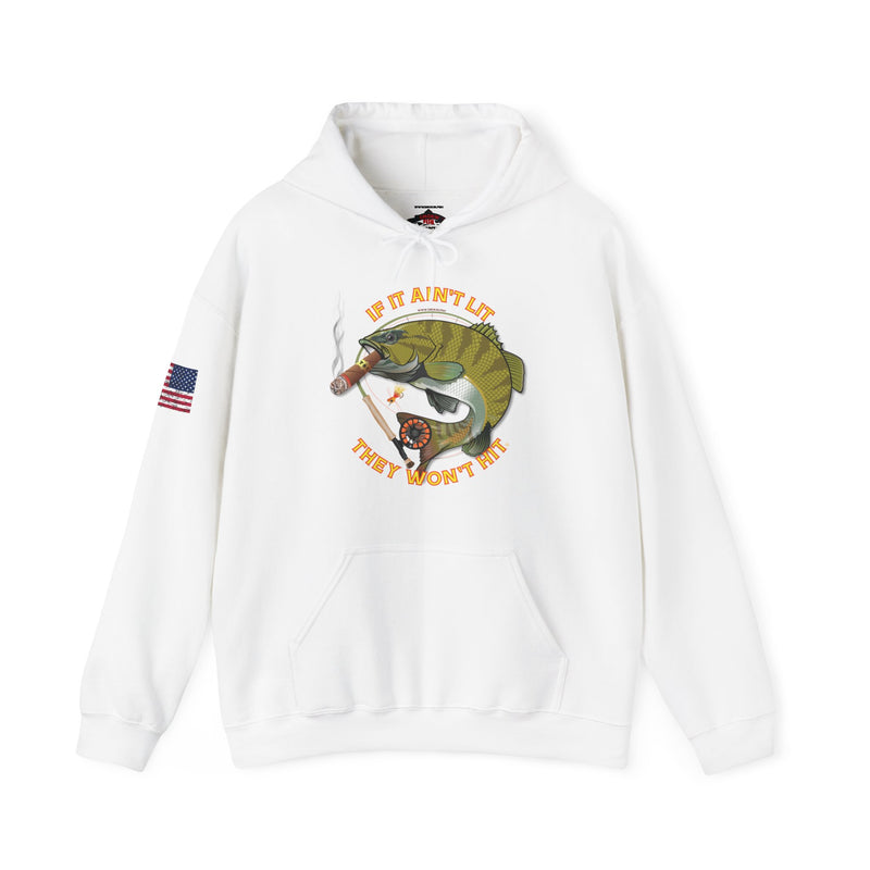 Load image into Gallery viewer, Smokin' Bass on the Fly Patriot Hoodie Sweatshirt