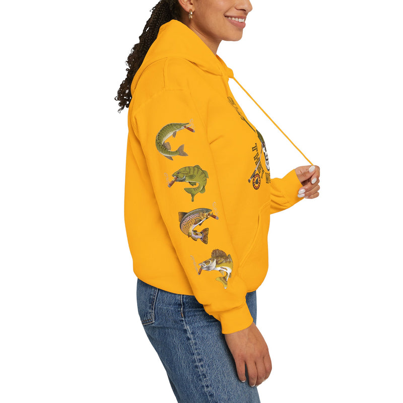 Load image into Gallery viewer, SMOKIN' Skull Mega-Fish Patriot Hoodie

