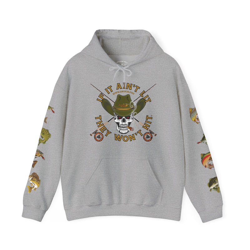 Load image into Gallery viewer, SMOKIN' Skull Mega-Fish Patriot Hoodie
