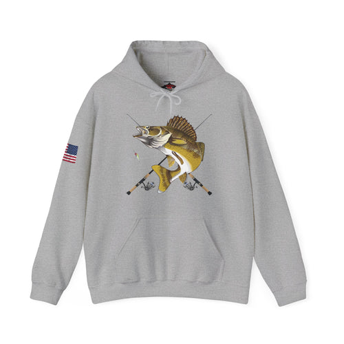 NO Smokin' Walleye Patriot Hooded Sweatshirt