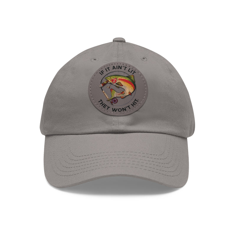 Load image into Gallery viewer, Smokin&#39; Rainbow Trout Leather Patch Cap
