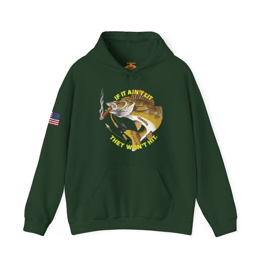 Smokin' Walleye Patriot Hoodie Sweatshirt