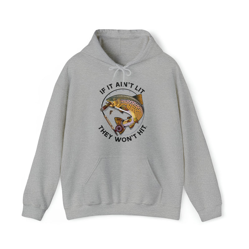 Load image into Gallery viewer, Smokin&#39; Brown Trout &amp; Mouse Heavy Blend™ Hoodie Sweatshirt
