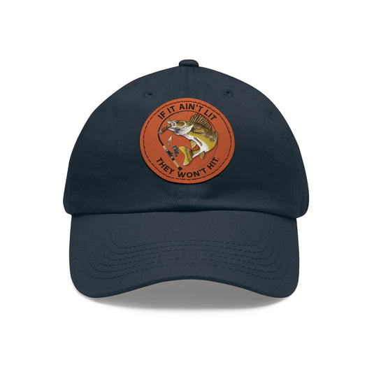 Smokin' Walleye Cap with Leather Patch
