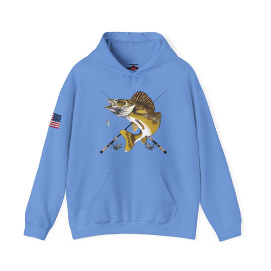 NO Smokin' Walleye Patriot Hooded Sweatshirt
