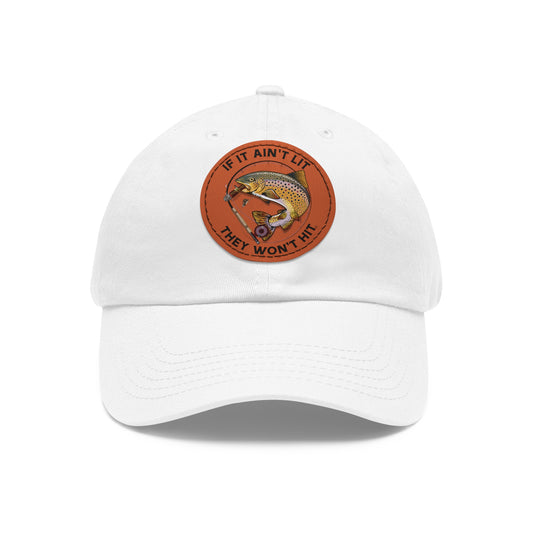 Smokin' Brown Trout & Mouse Leather Patch Cap
