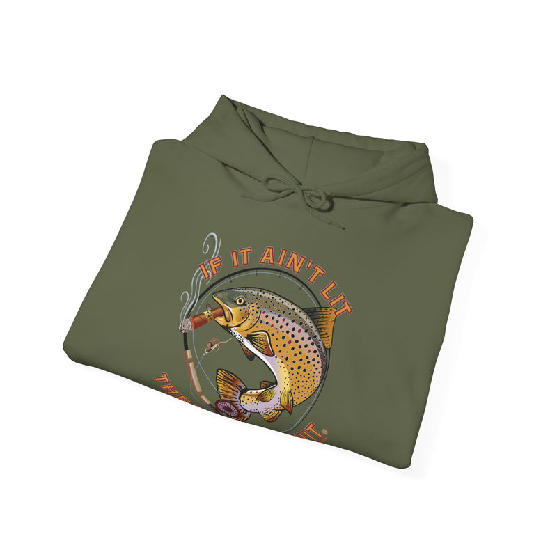 Load image into Gallery viewer, Smokin&#39; Brown Trout &amp; Mouse Hoodie
