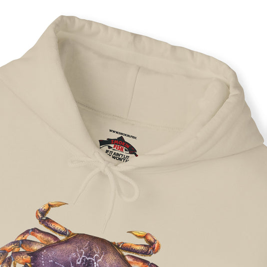 Dungeness Crab Hoodie Sweatshirt by by ChartingNature.com