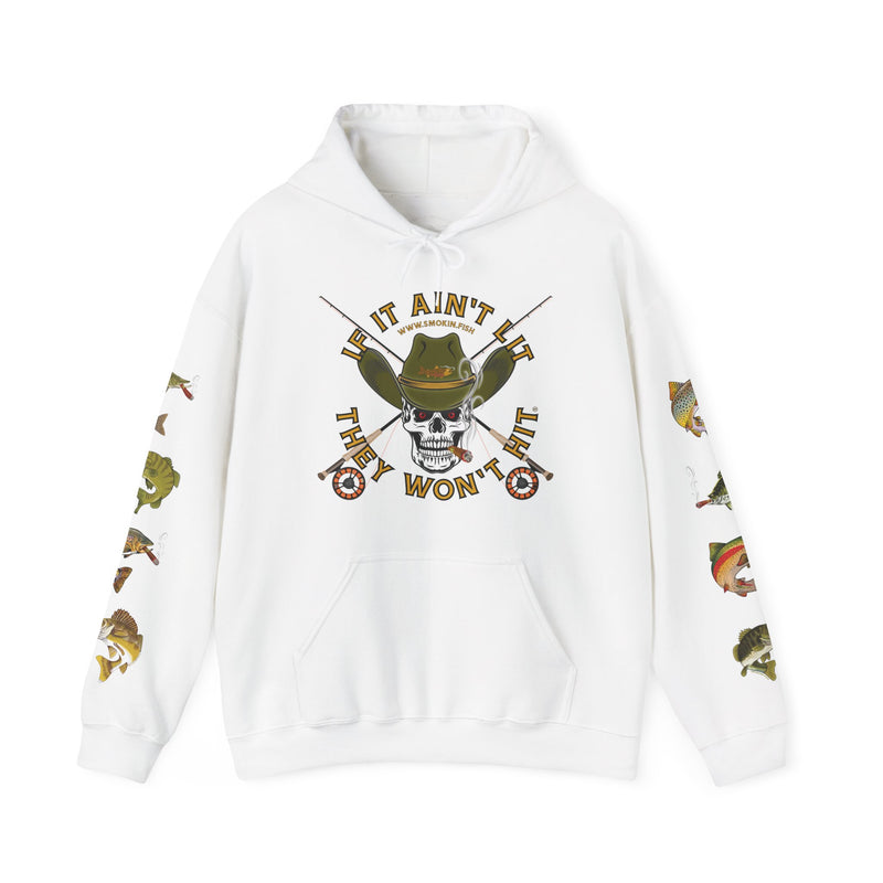 Load image into Gallery viewer, SMOKIN' Skull Mega-Fish Patriot Hoodie
