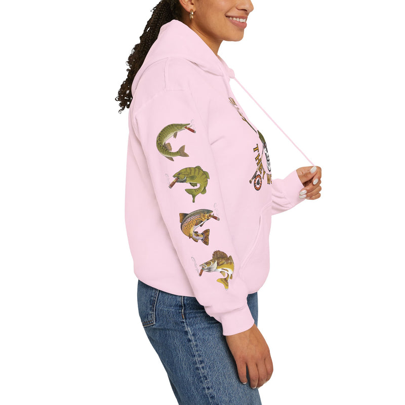 Load image into Gallery viewer, SMOKIN' Skull Mega-Fish Patriot Hoodie
