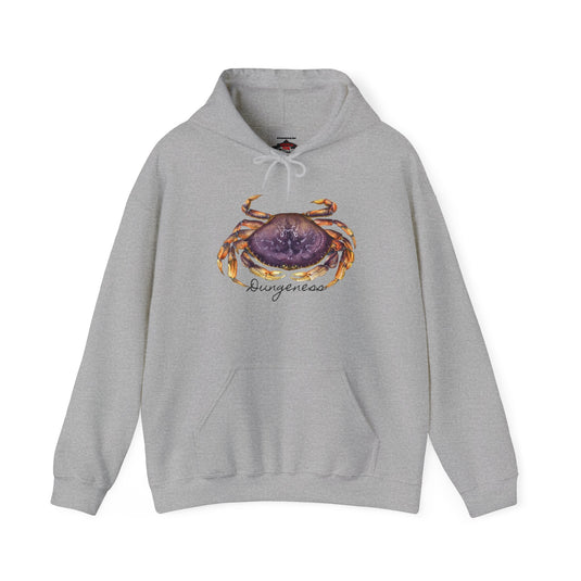 Dungeness Crab Hoodie Sweatshirt by ChartingNature.com