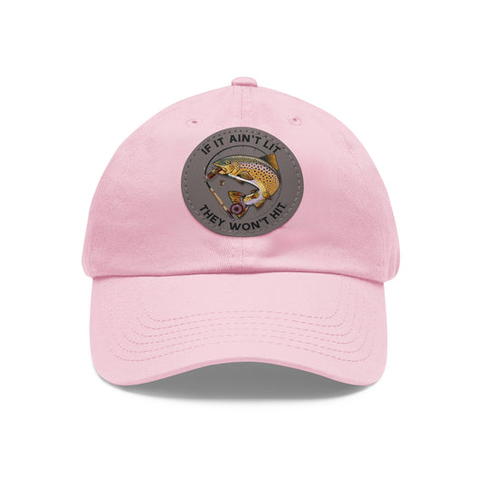 Smokin' Brown Trout & Mouse Leather Patch Cap