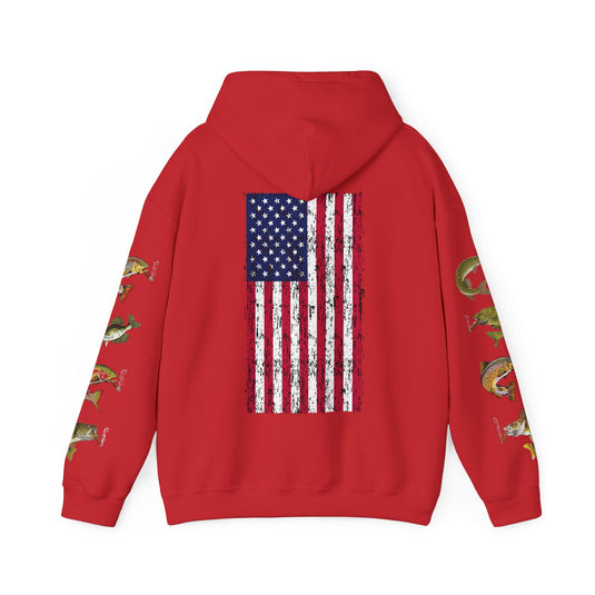 SMOKIN' Skull Mega-Fish Patriot Hoodie