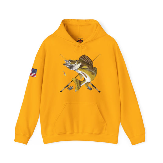 NO Smokin' Walleye Patriot Hooded Sweatshirt