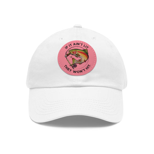Smokin' Rainbow Trout Leather Patch Cap