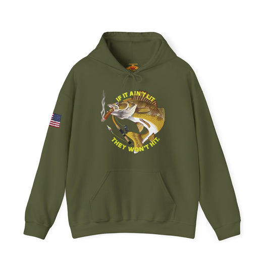 Smokin' Walleye Patriot Hoodie Sweatshirt