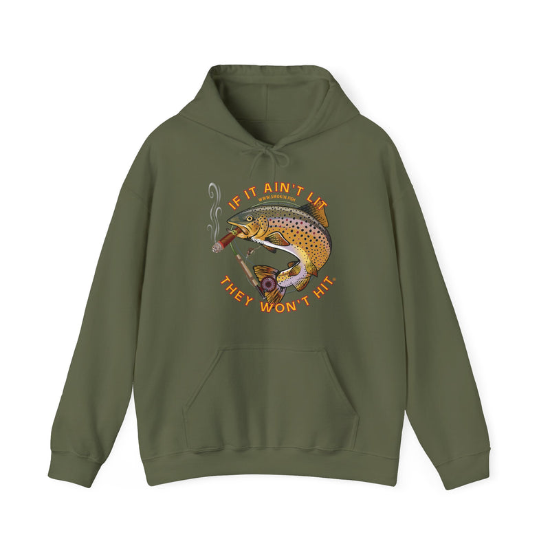 Load image into Gallery viewer, Smokin' Brown Trout Hooded Sweatshirt
