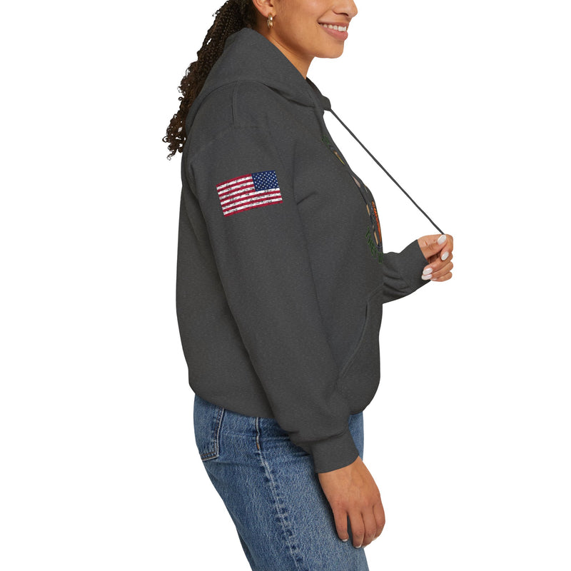 Load image into Gallery viewer, Smokin&#39; Spinning Brown Patriot Hoodie Sweatshirt
