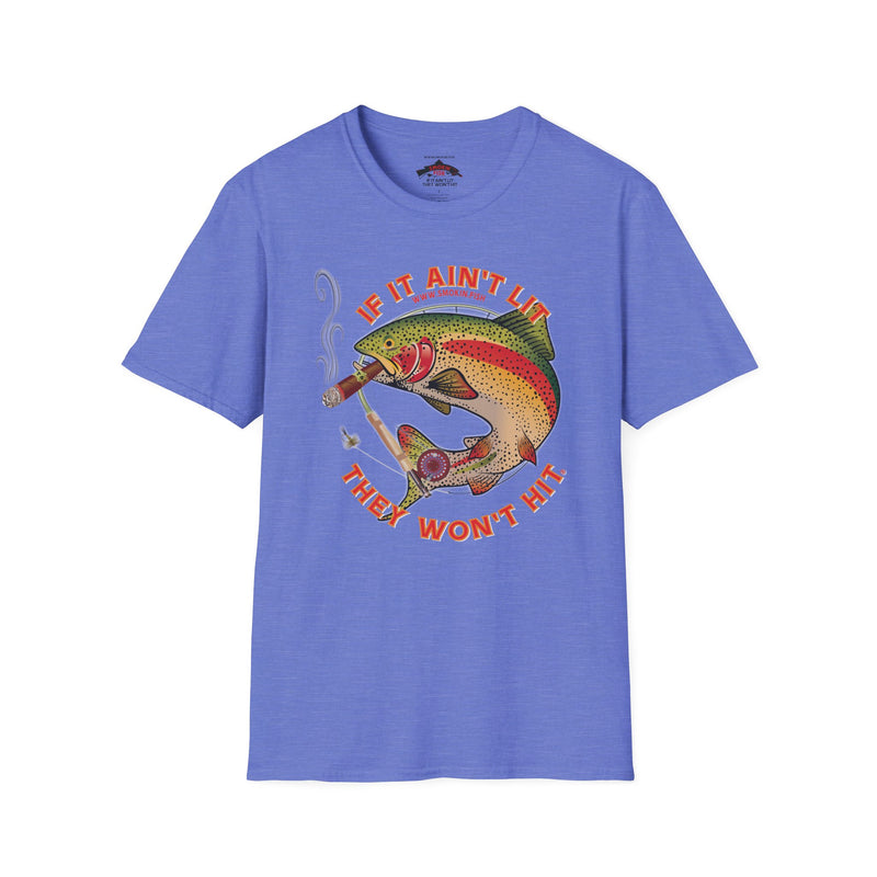 Load image into Gallery viewer, Smokin&#39; Rainbow Trout Cigar T-Shirt
