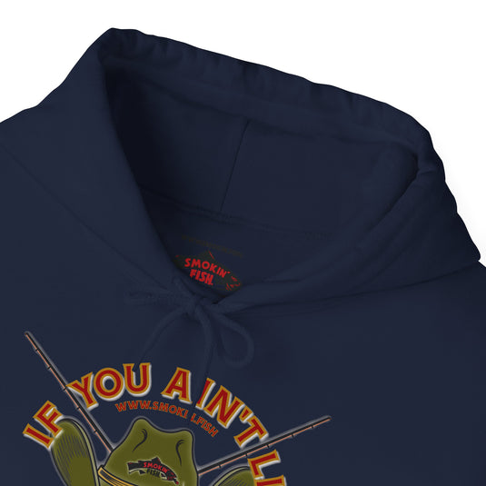 SMOKIN' Doobie Cowboy Skull Americana Fly Rod Hoodie Sweatshirt
