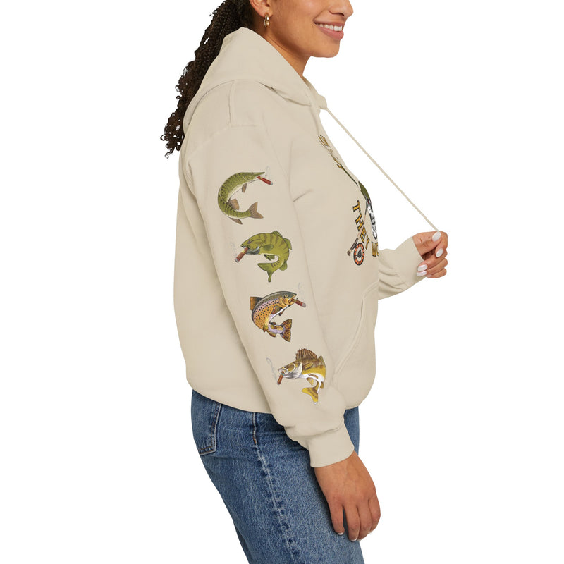 Load image into Gallery viewer, SMOKIN' Skull Mega-Fish Patriot Hoodie
