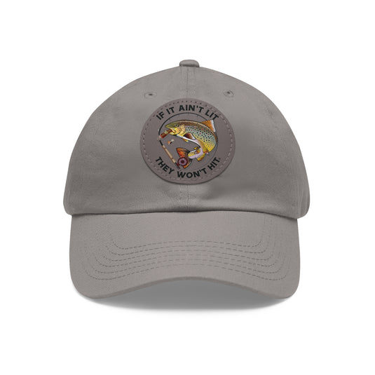 Smokin' Brown Trout Cap with Leather Patch
