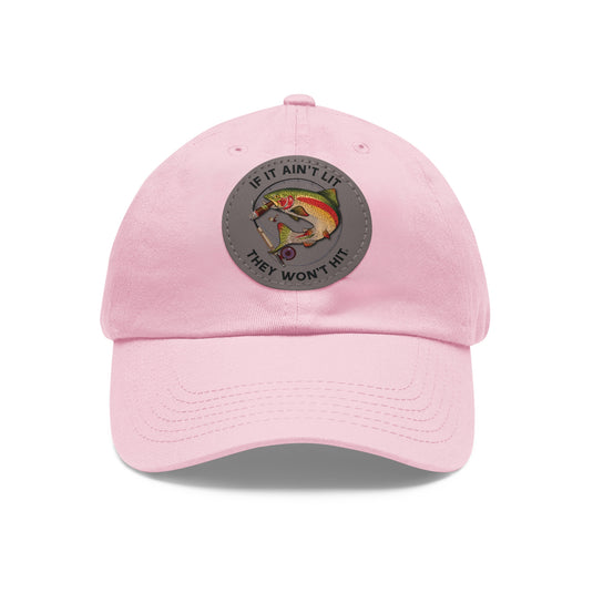 Smokin' Rainbow Trout Leather Patch Cap