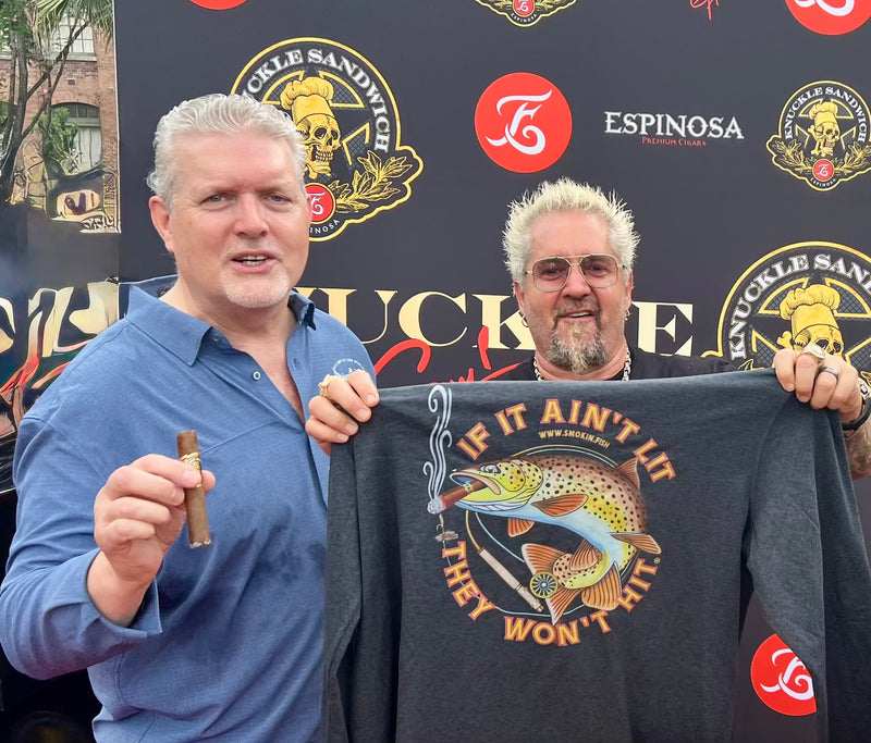Guy Fieri is rockin' his Smokin’ Fish® Gear