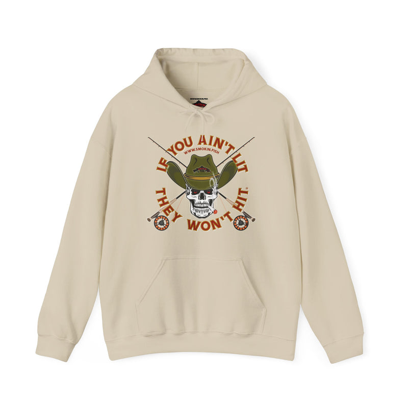 Load image into Gallery viewer, SMOKIN&#39; Doobie Cowboy Skull Americana Fly Rod Hoodie Sweatshirt
