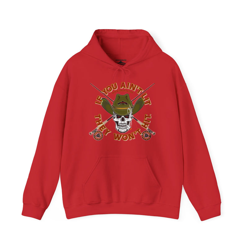 Load image into Gallery viewer, SMOKIN&#39; Doobie Cowboy Skull Americana Fly Rod Hoodie Sweatshirt
