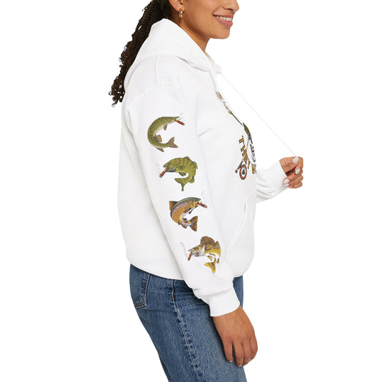SMOKIN' Skull Mega-Fish Patriot Hoodie