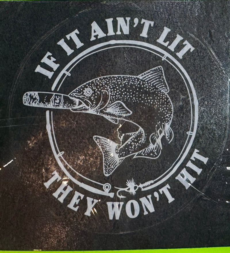 Load image into Gallery viewer, Heritage Trout &amp; Cigars Clear White Line Full Logo Sticker
