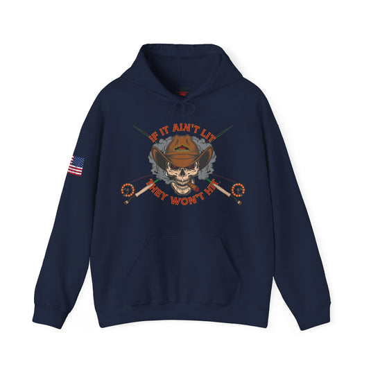 Smokin' Skull Patriot Hoodie Sweatshirt