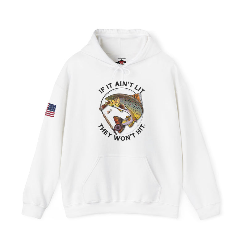 Load image into Gallery viewer, Smokin&#39; Brown Trout Patriot Hoodie Sweatshirt
