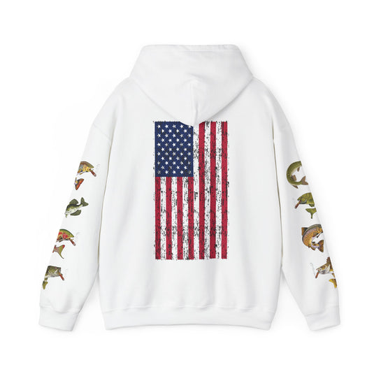 SMOKIN' Skull Mega-Fish Patriot Hoodie