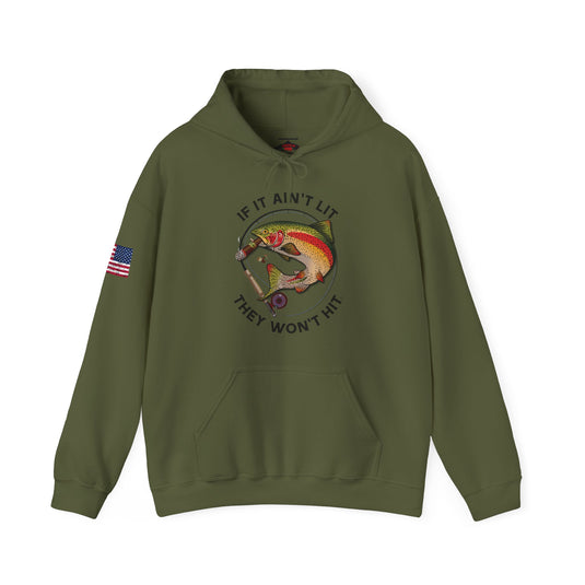 Smokin' Rainbow Trout Patriot Hoodie Sweatshirt