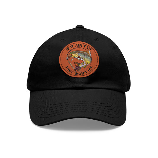 Smokin' Brown Trout Cap with Leather Patch