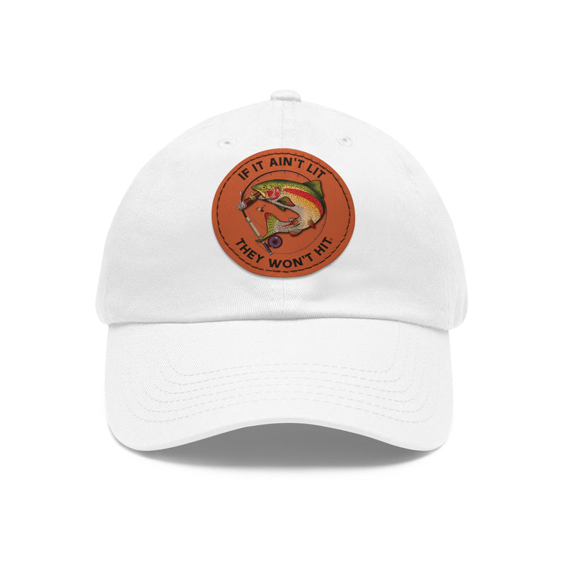 Load image into Gallery viewer, Smokin&#39; Rainbow Trout Leather Patch Cap
