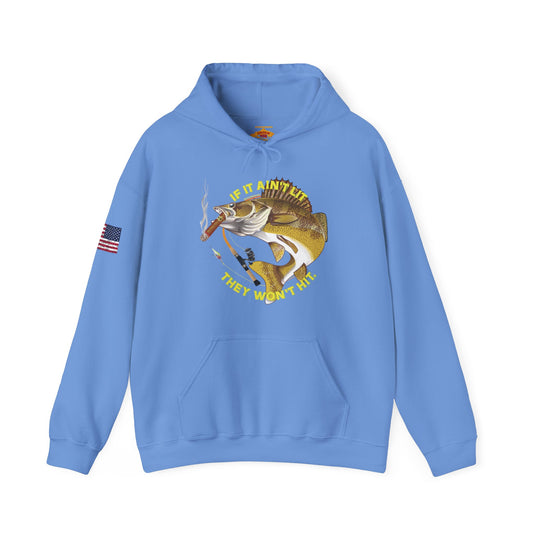Smokin' Walleye Patriot Hoodie Sweatshirt