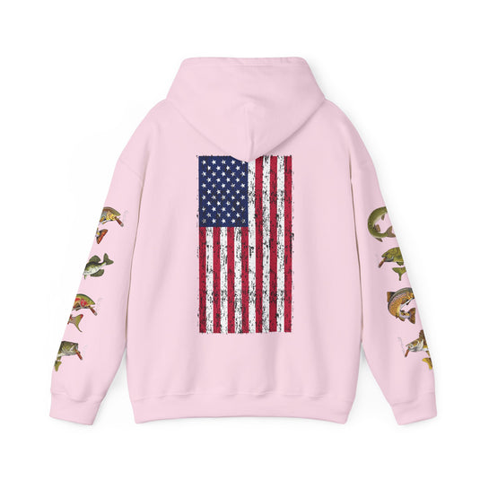 SMOKIN' Skull Mega-Fish Patriot Hoodie