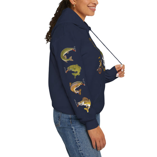 SMOKIN' Skull Mega-Fish Patriot Hoodie