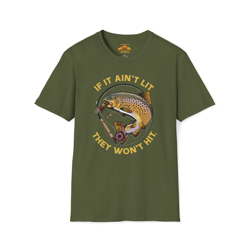 Load image into Gallery viewer, Smokin&#39; Brown Trout &amp; Mouse T-Shirt
