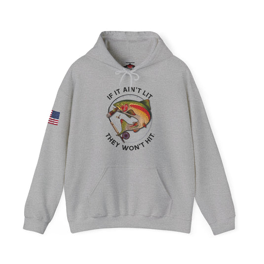 Smokin' Rainbow Trout Patriot Hoodie Sweatshirt