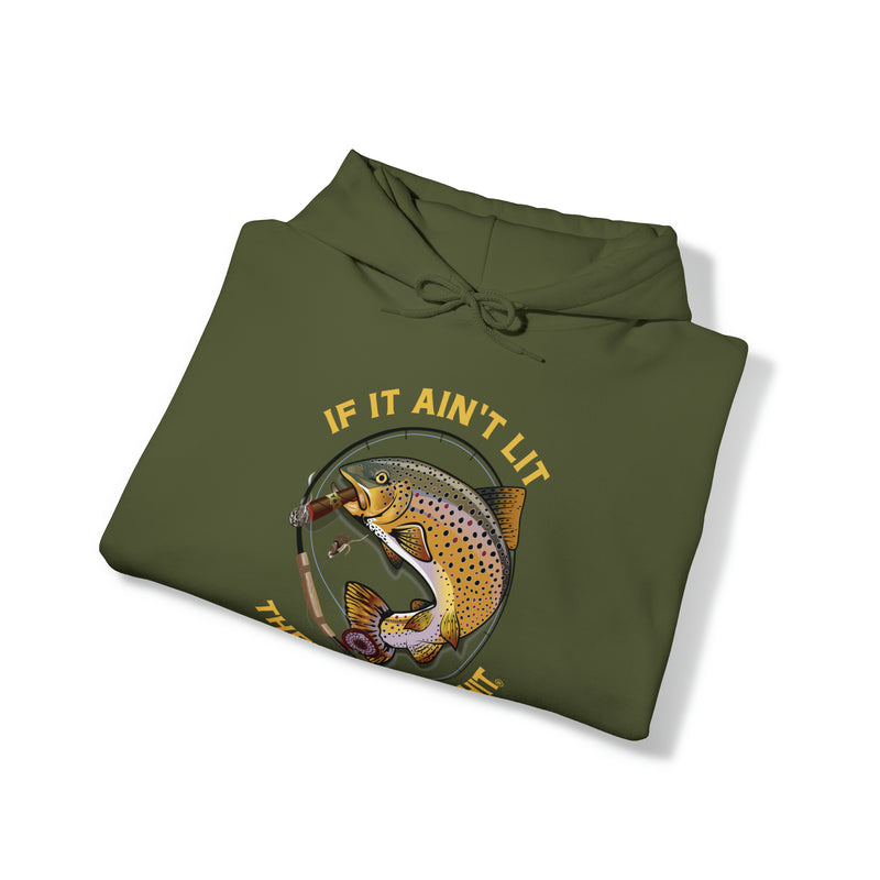 Load image into Gallery viewer, Smokin&#39; Brown Trout &amp; Mouse Heavy Blend™ Hoodie Sweatshirt
