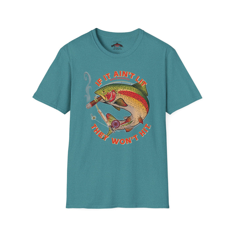 Load image into Gallery viewer, Smokin&#39; Rainbow Trout Cigar T-Shirt
