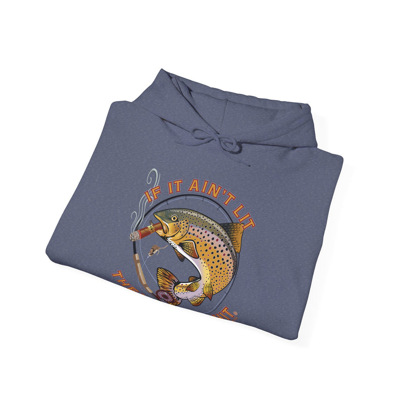 Load image into Gallery viewer, Smokin&#39; Brown Trout &amp; Mouse Hoodie
